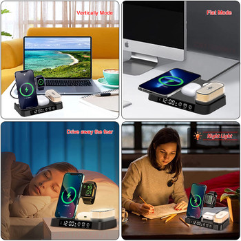 3 σε 1 ασύρματος φορτιστής για iPhone 13 Pro Max 12 11 Apple Watch Series 7 Charger Dock 30W Σταθμός γρήγορης φόρτισης για Airpods Pro