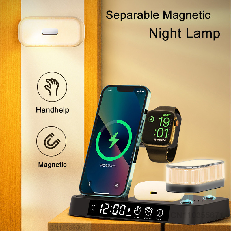 3 viename belaidis įkroviklis skirtas iPhone 13 Pro Max 12 11 Apple Watch Series 7 Charger Dock 30W greito įkrovimo stotelė, skirta Airpods Pro
