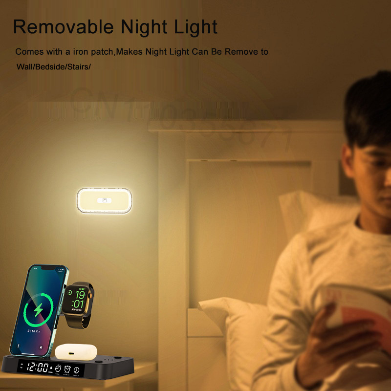 3 viename belaidis įkroviklis skirtas iPhone 13 Pro Max 12 11 Apple Watch Series 7 Charger Dock 30W greito įkrovimo stotelė, skirta Airpods Pro