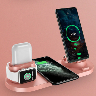 2023 Bežični punjač za iPhone 14 13 12 Brzi punjač za iphone Fast Charging Pad Huawei Charging Dock Station 6 u 1