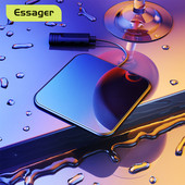 Essager 10W Qi ασύρματος φορτιστής για iPhone 11 Pro Xs Max XR X Samsung S10 S9 S20 Xiaomi Huawei Glass Fast Wireless Charging Pad
