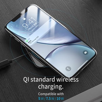 Essager 10W Qi ασύρματος φορτιστής για iPhone 11 Pro Xs Max XR X Samsung S10 S9 S20 Xiaomi Huawei Glass Fast Wireless Charging Pad