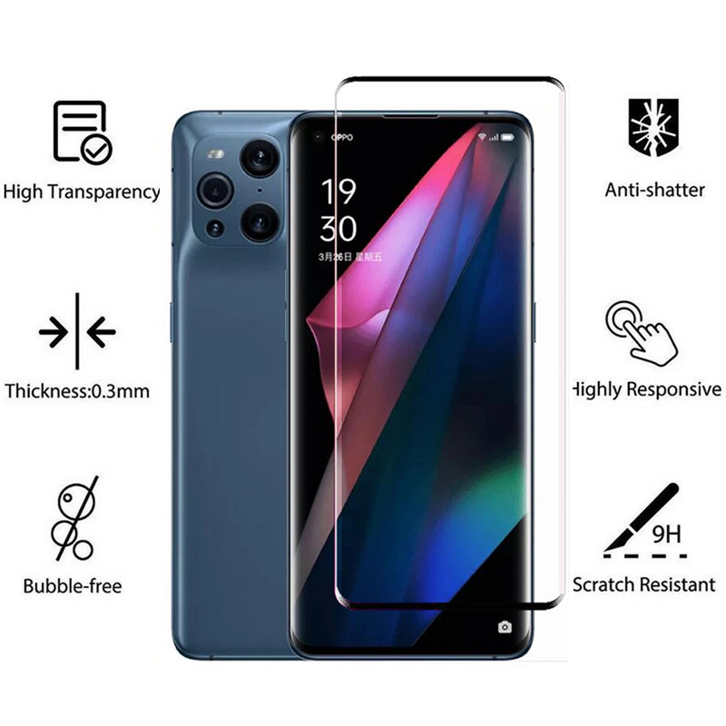 Προστατευτικό πλήρους οθόνης για Oppo Find X3 Pro X3 Neo Tempered Glass Προστατευτική μεμβράνη φακού κάμερας στο Oppo Find X3 lite X3 Pro Glass