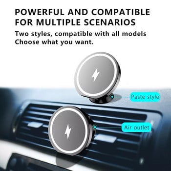 Για MagSafe Magnetic Car Air Vent Γρήγορη βάση ασύρματου φορτιστή 15W Ασύρματη φόρτιση τηλεφώνου για iPhone iphone 13 14 Pro Max