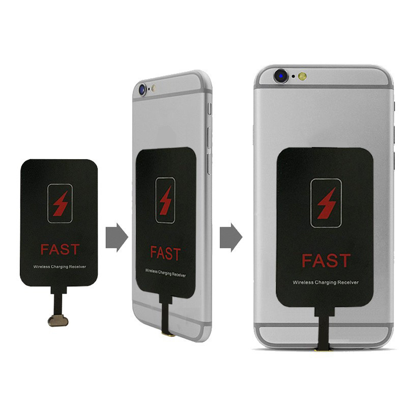 10 W „Qi“ belaidžio įkrovimo imtuvas, skirtas „Samsung Huawei Xiaomi Iphone5-7 Universal Micro USB Type C“ greito belaidžio įkroviklio adapteriui