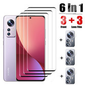 6-ühes kaitsev karastatud klaas Xiaomi mi 12 Pro 12X ekraanikaitsega kaamera objektiivi kile Xiaomi 12 Pro kaitseklaasile