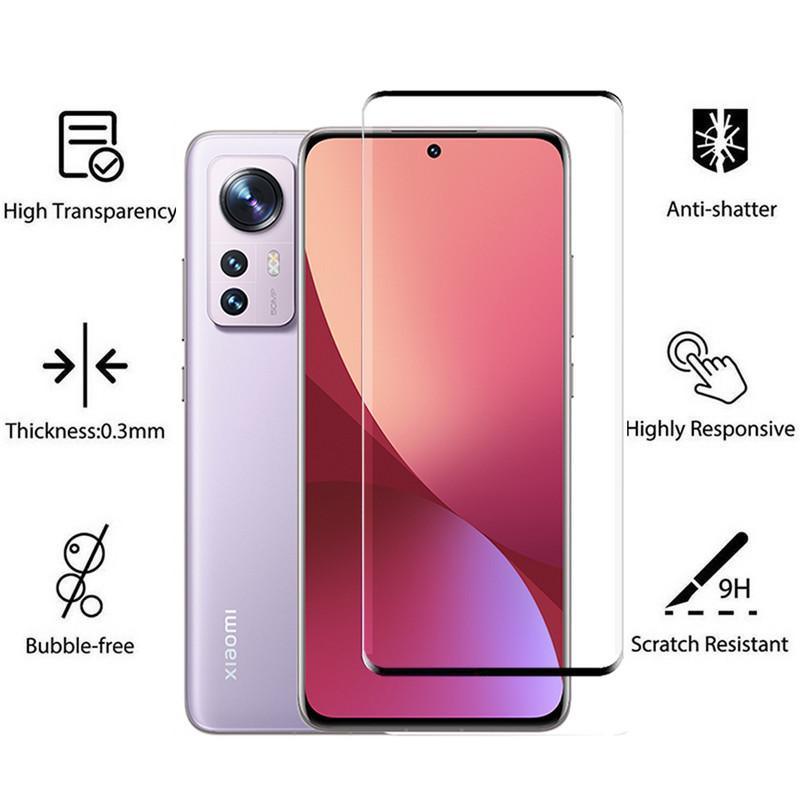 6-ühes kaitsev karastatud klaas Xiaomi mi 12 Pro 12X ekraanikaitsega kaamera objektiivi kile Xiaomi 12 Pro kaitseklaasile