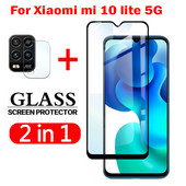 Karastatud klaas Xiaomi mi 10 lite 5G ekraanikaitsele 2 in 1 Kaamera objektiivi kile Kaitseklaas Xiaomi mi 10 lite 5G klaasile