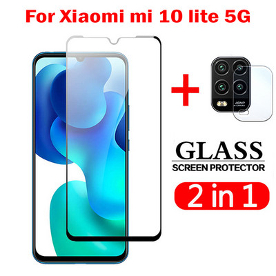 Karastatud klaas Xiaomi mi 10 lite 5G ekraanikaitsele 2 in 1 Kaamera objektiivi kile Kaitseklaas Xiaomi mi 10 lite 5G klaasile