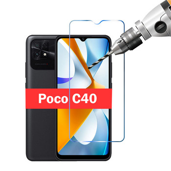 HD Tempered Glass For Poco C40 Screen Protector Φιλμ φακού κάμερας για Xiaomi Poco C40 Protection glass