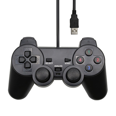 USB laidinis valdiklis Žaidimo Joytic Gamepad Vibracinė vairasvirtė, skirta Playstation, skirta WinXP/Win7/Win8/Win10, skirta asmeniniam kompiuteriui, nešiojamam kompiuteriui