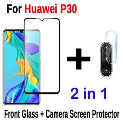 2-ühes kaitseklaas Huawei P30 P30lite kaamerale Ekraanikaitse Karastatud klaas Huawei P20 lite P30 Pro objektiivi kileklaasile