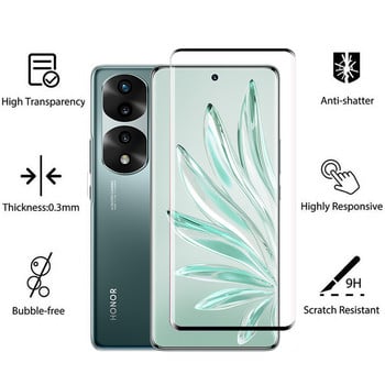 2 σε 1 Tempered Glass For Honor 70 Pro Plus Camera Lens cristal templado Προστατευτικό οθόνης για Honor 70 Pro Plus Protective Glass