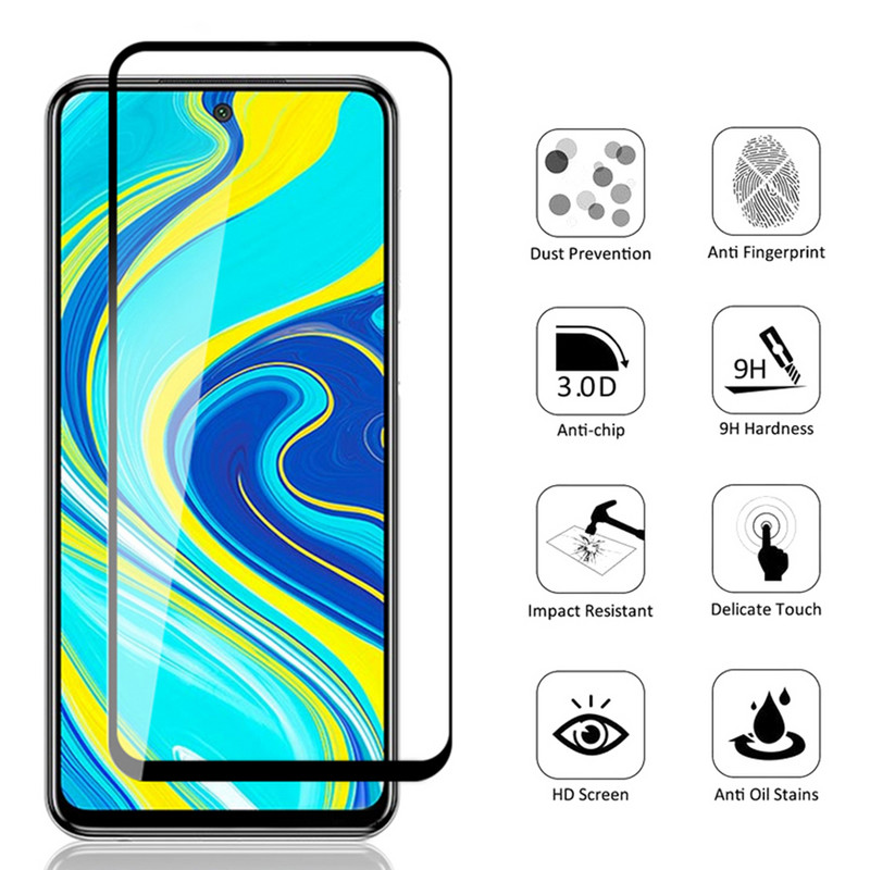 9D kaljeno staklo za Xiaomi Redmi Note 9s 9 Pro Max Zaštita ekrana 2 u 1 folija za objektiv kamere na staklu Redmi Note 9s 9 Pro Max