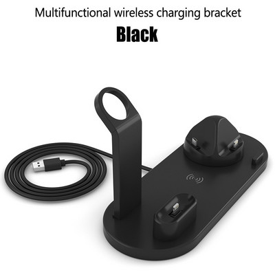 3 vienā bezvadu lādētājs tālruņa pulksteņa stacija Apple iPhone Xs Max iWatch 6 5 4 3 2 Airpods Pro ātrās uzlādes C tipa stacijai