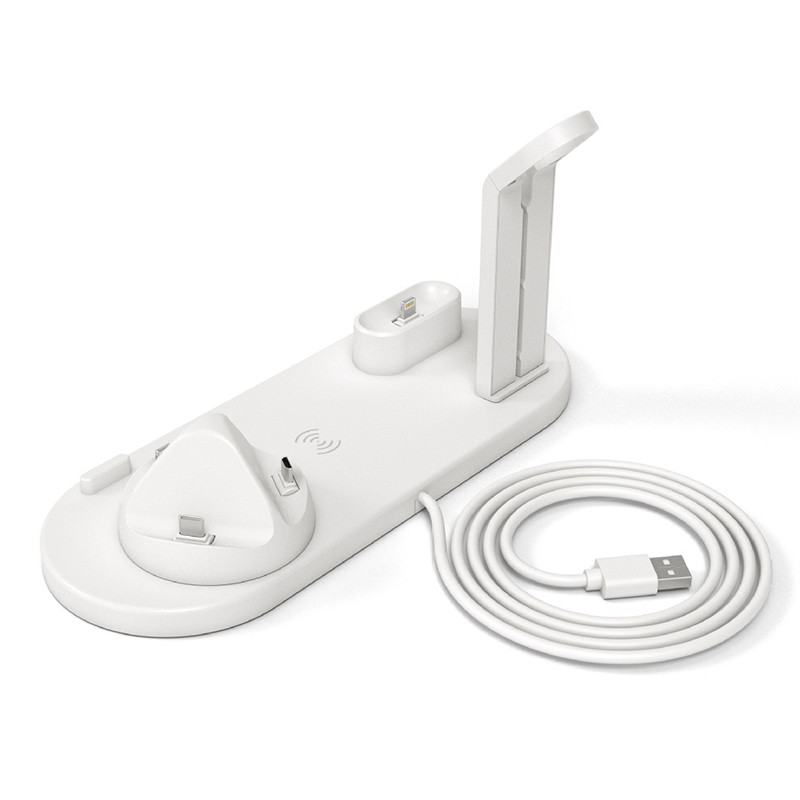 3 vienā bezvadu lādētājs tālruņa pulksteņa stacija Apple iPhone Xs Max iWatch 6 5 4 3 2 Airpods Pro ātrās uzlādes C tipa stacijai