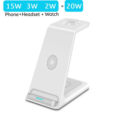 Βάση ασύρματης φόρτισης 25W 3 ΣΕ 1 Για Apple Watch 8 7 SE 6 5 AirPods 3 Pro για iPhone 14 13 12 11 XS XR X 8 Fast Charging Dock