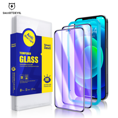 SmartDevil Tempered Glass Screen Protector for iPhone 13 Pro Max Full Cover Glass for iPhone 13 mini Anti Blue Light