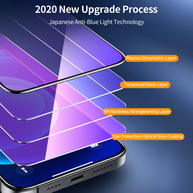 SmartDevil Tempered Glass Screen Protector for iPhone 13 Pro Max Full Cover Glass for iPhone 13 mini Anti Blue Light