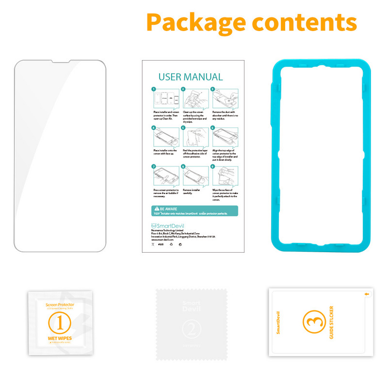 SmartDevil Tempered Glass Screen Protector for iPhone 13 Pro Max Full Cover Glass for iPhone 13 mini Anti Blue Light