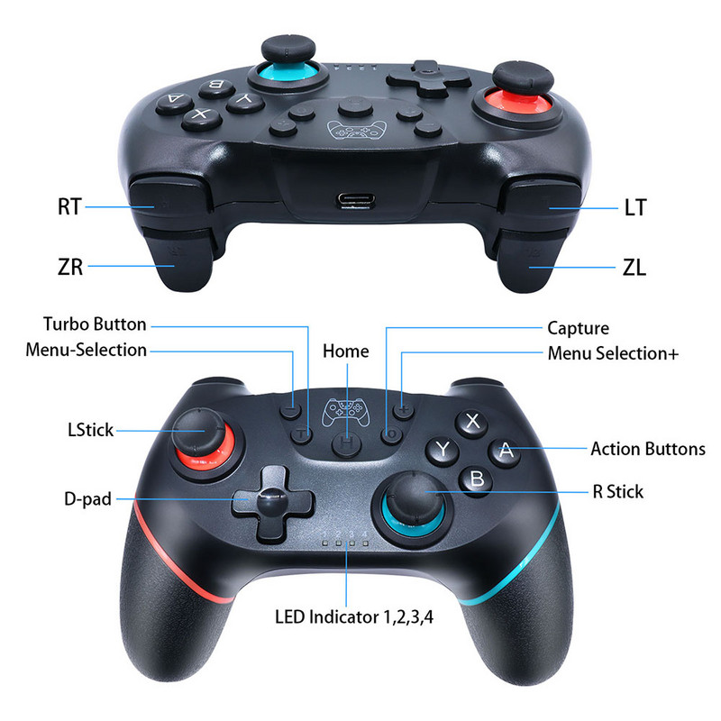 Dropshipping pentru controler Nintendo Switch Gamepad-uri fără fir Bluetooth-Co pentru Joystick-ul de control al consolei OLED Nintendo Switch Pro