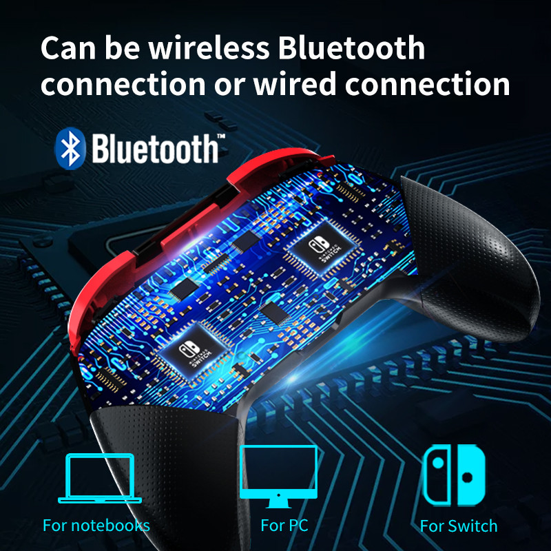 Controler de joc wireless Bluetooth AOLION pentru controler wireless Nintendo Switch Pro cu joystick-uri NFC și 3D GamePad