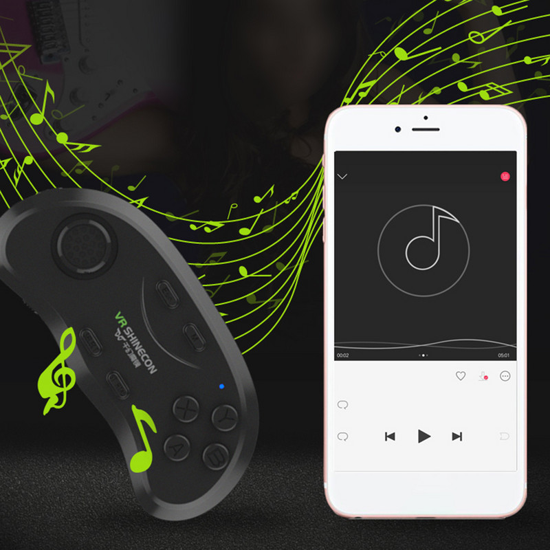 „VR Shinecon“ universalus belaidis „Bluetooth“ nuotolinis žaidimų pultelis, pelė, muzikos asmenukės 3D žaidimų valdiklis, skirtas „iOS Android“ kompiuterio televizoriui