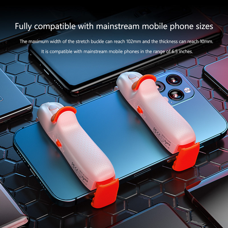 BIGBIGWON M1 mobiliųjų šaudymo žaidimų mygtukų paleidikliai su vibracija, skirti PUBG žaidimų valdiklio vairasvirtei, skirta iPhone žaidimų priedui