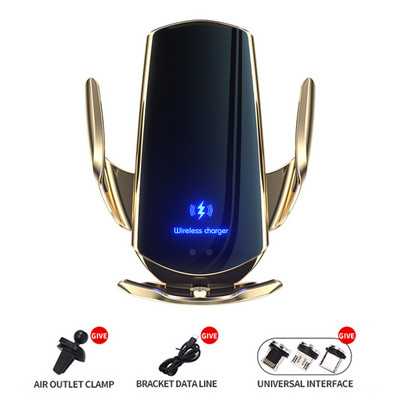 100W bežični punjač za automobil, magnetski, automatski držač za telefon za auto, za iPhone 14 13 12 Samsung infracrveno indukcijsko brzo punjenje