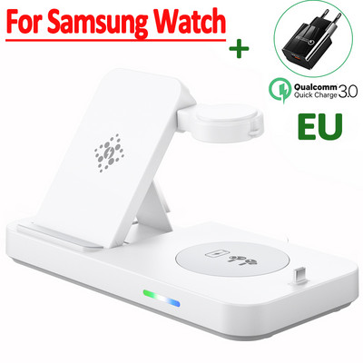 Suport de încărcare fără fir de 30 W Stație de andocare de încărcare rapidă pentru Apple Watch Samsung Huawei iPhone 14 13 12 Pro Max căști AirPods