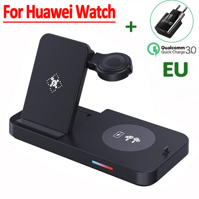 Suport de încărcare fără fir de 30 W Stație de andocare de încărcare rapidă pentru Apple Watch Samsung Huawei iPhone 14 13 12 Pro Max căști AirPods