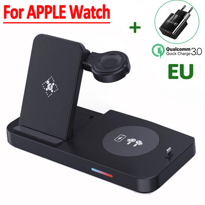Suport de încărcare fără fir de 30 W Stație de andocare de încărcare rapidă pentru Apple Watch Samsung Huawei iPhone 14 13 12 Pro Max căști AirPods