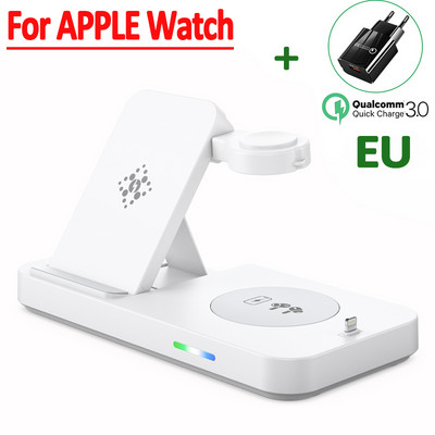 Suport de încărcare fără fir de 30 W Stație de andocare de încărcare rapidă pentru Apple Watch Samsung Huawei iPhone 14 13 12 Pro Max căști AirPods