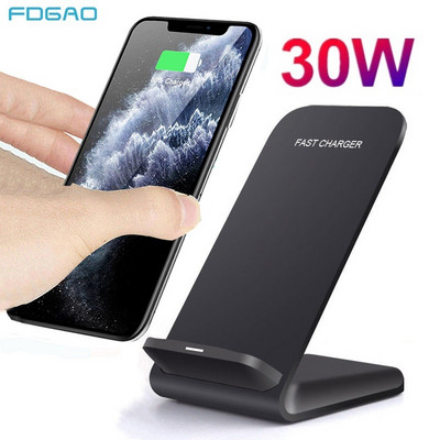 30W bezdrôtová nabíjačka s stojanom pre iPhone 14 13 12 11 Pro MAX XS XR X 8 Samsung S20 S21 S22 Rýchlonabíjacia dokovacia stanica Nabíjačka telefónu