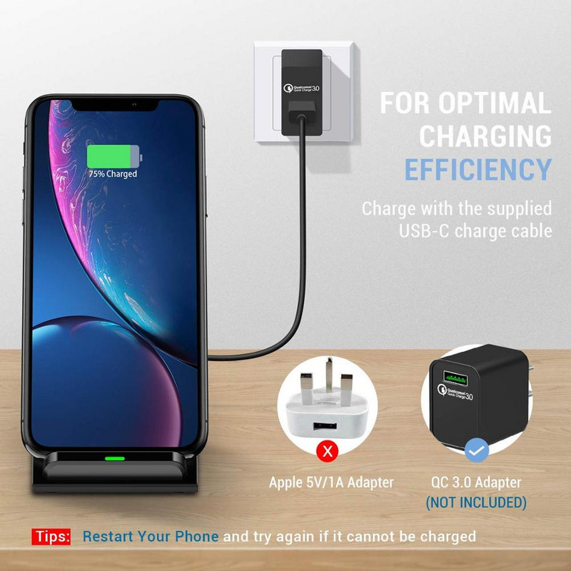30 W vezeték nélküli töltőállvány iPhone 14 13 12 11 Pro MAX XS XR X 8 Samsung S20 S21 S22 gyorstöltő dokkolóállomáshoz telefontöltőhöz
