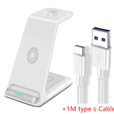 20 W Qi belaidžio įkroviklio stovas skirtas iPhone 14 13 12 11 XR 8 Apple Watch 3 viename įkrovimo doko stotis, skirta Airpods Pro iWatch 7