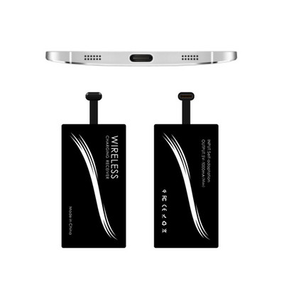Универсален адаптер за бързо безжично зареждане Micro USB тип C за Samsung Huawei IPhone Android Qi приемник за безжично зареждане