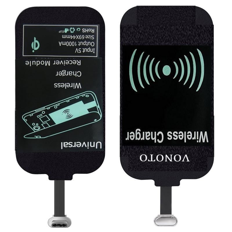 Universaalne kiire juhtmevaba laadija adapter C-tüüpi mikro-USB Samsung Huawei IPhone Android Qi juhtmevaba laadimisvastuvõtja jaoks