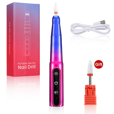 INBUTY 35000RPM bušilica za nokte set za manikuru električna bušilica za nokte punjiva brusilica za gel lak za nokte profesionalni alat