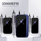 Nagų gręžtuvas Profesionalios tekinimo staklės, skirtos manikiūrui, elektrinis nagų šlifuoklis nagų poliravimo pjoviklis, 35 000 aps./min. gelio variklis