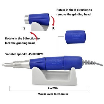 2021 New Arrival STRONG 210 PRO 105 105L Handpiece 65W 45000/500000rpm Τρυπάνια νυχιών Μηχανή μανικιούρ πεντικιούρ Ηλεκτρική λίμα