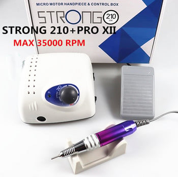 Strong 210 PRO XII Nail Drill 65W 35000 Machine Cutters Manicure Electric Nail Drill Milling Machine Manicure Polish File Nail