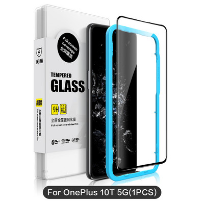 SmartDevil grūdintas stiklas, skirtas One Plus 10T 5G 9RT 8T 9 9R ekrano apsauginė plėvelė Juoda apsauginė apsauga Original Full Cover HD