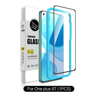 SmartDevil grūdintas stiklas, skirtas One Plus 10T 5G 9RT 8T 9 9R ekrano apsauginė plėvelė Juoda apsauginė apsauga Original Full Cover HD