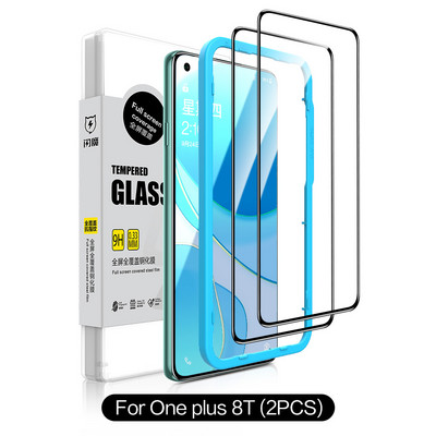 SmartDevil grūdintas stiklas, skirtas One Plus 10T 5G 9RT 8T 9 9R ekrano apsauginė plėvelė Juoda apsauginė apsauga Original Full Cover HD