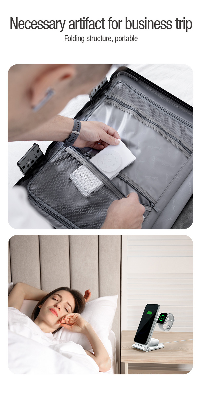 NILLKIN 3 viename magnetinis belaidžio įkroviklio stovas, skirtas iphone13 /14 pro max, skirtas Airpods Pro belaidis įkroviklis, skirtas Apple Watch Ultra