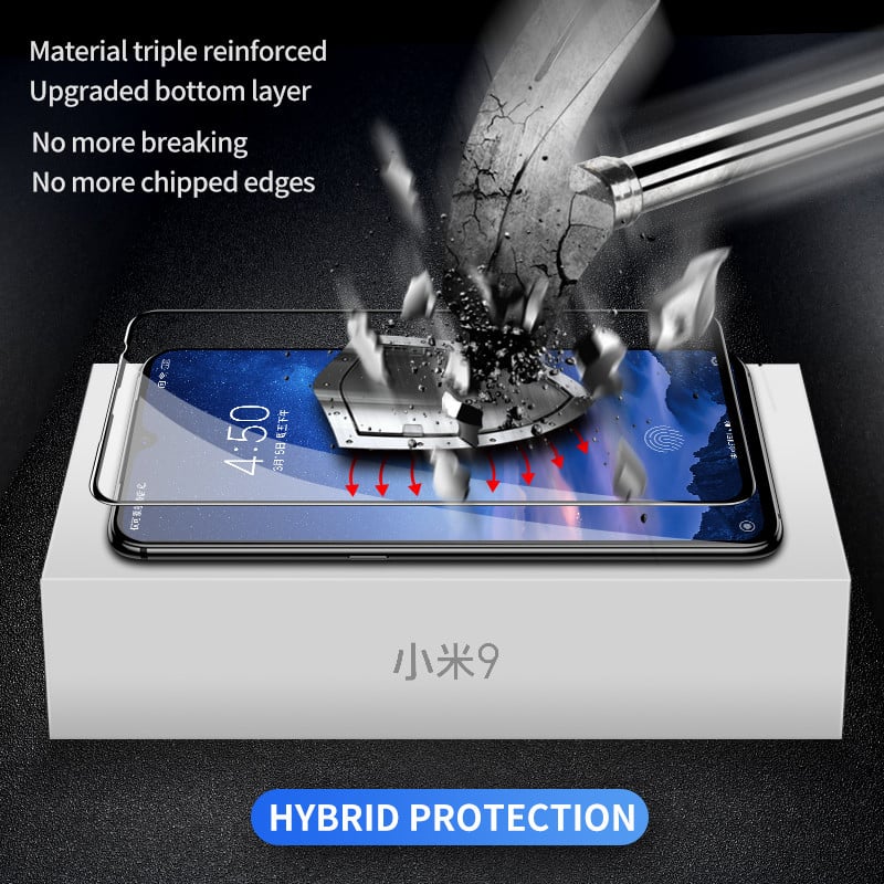 „SmartDevil Diamond“ grūdintas stiklas, lenktas, skirtas „Xiaomi Mi 9 / Mi 8 / 8 SE / 8 Pro“ ekrano apsaugai HD Naršykite viso dangčio 3D išlenktą