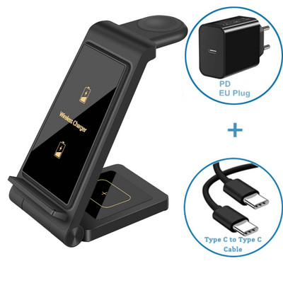 Novi stalak za bežični punjač 3 u 1 od 25 W za Samsung Z Fold 4 S22 S21 Galaxy Watch 5 4 3 Active 2 1 Buds Pro stanica za brzo punjenje