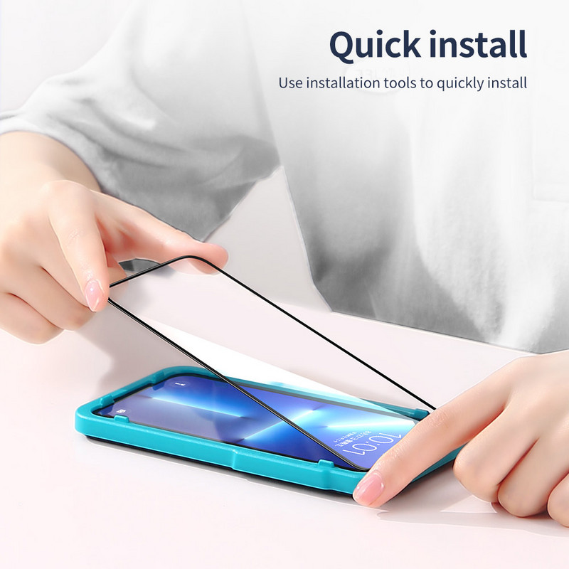 „SmartDevil“ grūdinto stiklo ekrano apsauga, skirta „iPhone 13 Pro Max“, pilnai dengiantis stiklas, skirtas „iPhone 13 mini HD Anti Blue Light“