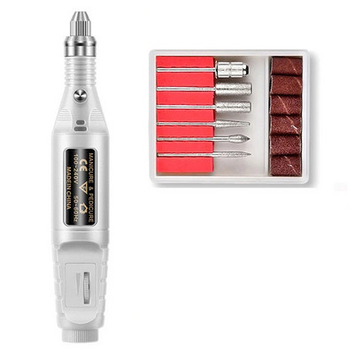 Manikiūro įrankiai Nagų gręžimo mašina Profesionalus nagų šlifuoklis gelio poliruoklis Gręžimo rašiklis Elektrinis manikiūro rinkinys Gelio pašalinimas